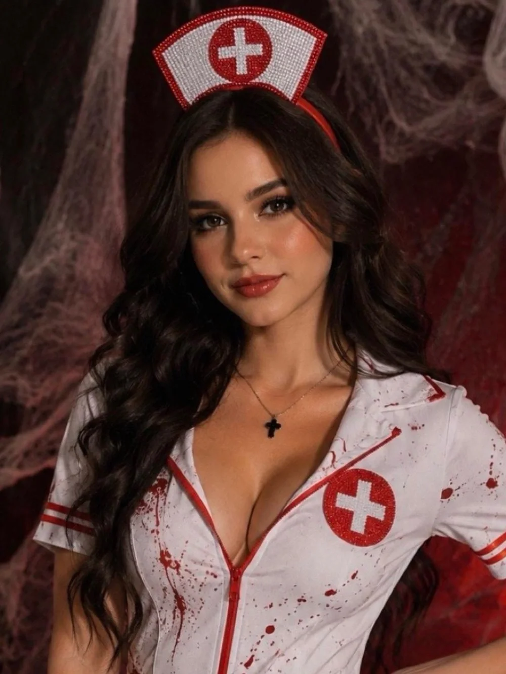 Nurse Rhinestones Custom Halloween Costume Cosplay Headband New